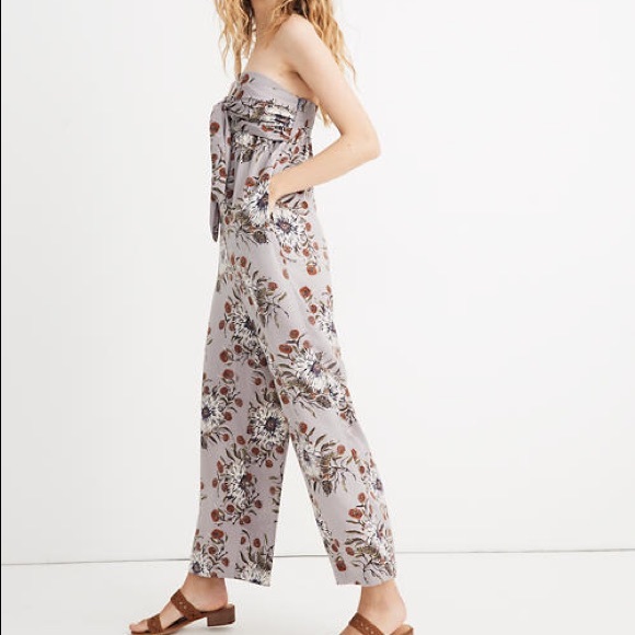 Madewell Pants - NWT Madewell tie front floral jumpsuit size 6